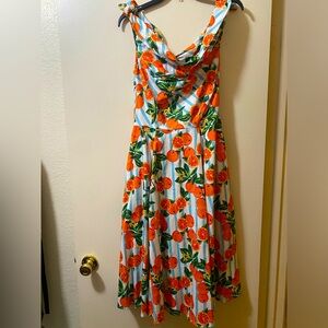 Orange Blossom Swing Dress by ModCloth x Collectif size Small / 6